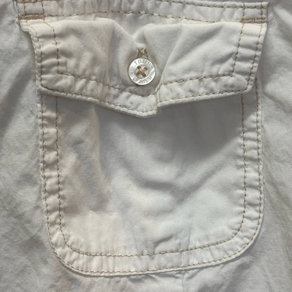 Unisex Tommy Hilfiger White Collared Button-Front Shirt Size XXL - Picture 5 of 11